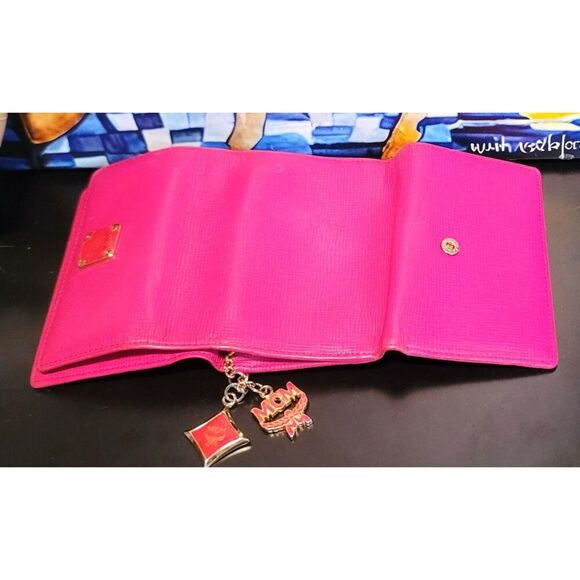 MCM Double Snap Tri-Fold Wallet with Charms EUC - Picture 4 of 11